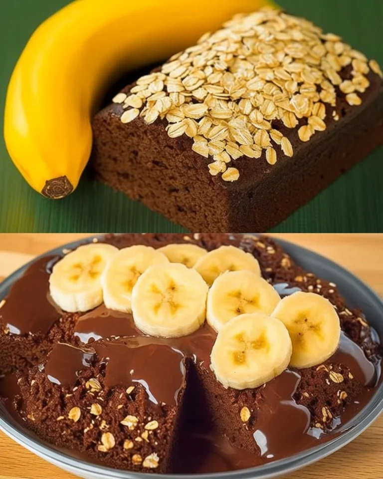 Delicious Banana Cocoa Oatmeal dessert topped with fresh banana slices and cocoa