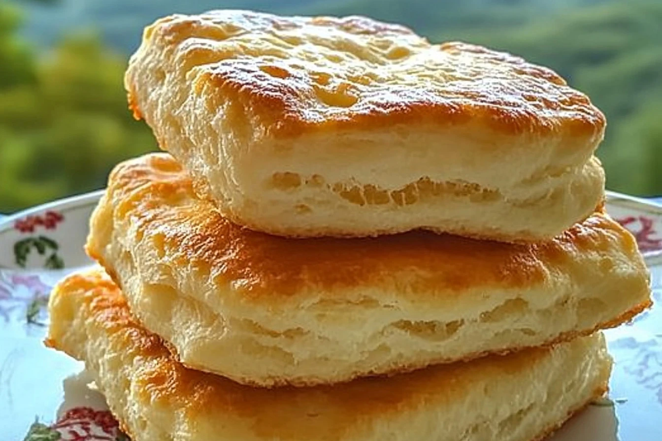 Deliciously flaky and soft billion-dollar buttery biscuits on a wooden table