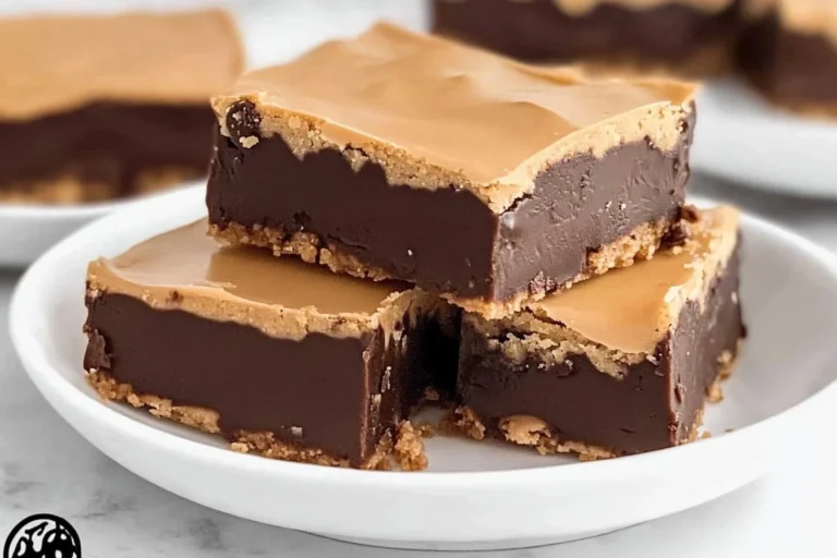 Delicious homemade Buckeye Bars with chocolate and peanut butter layers.