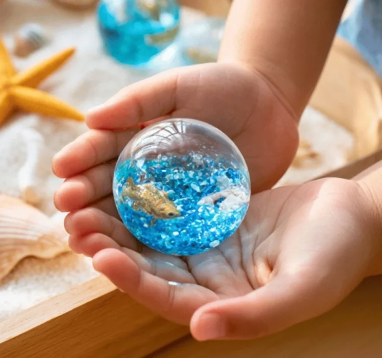 Colorful DIY aquarium sensory gel balls for aquatic environments