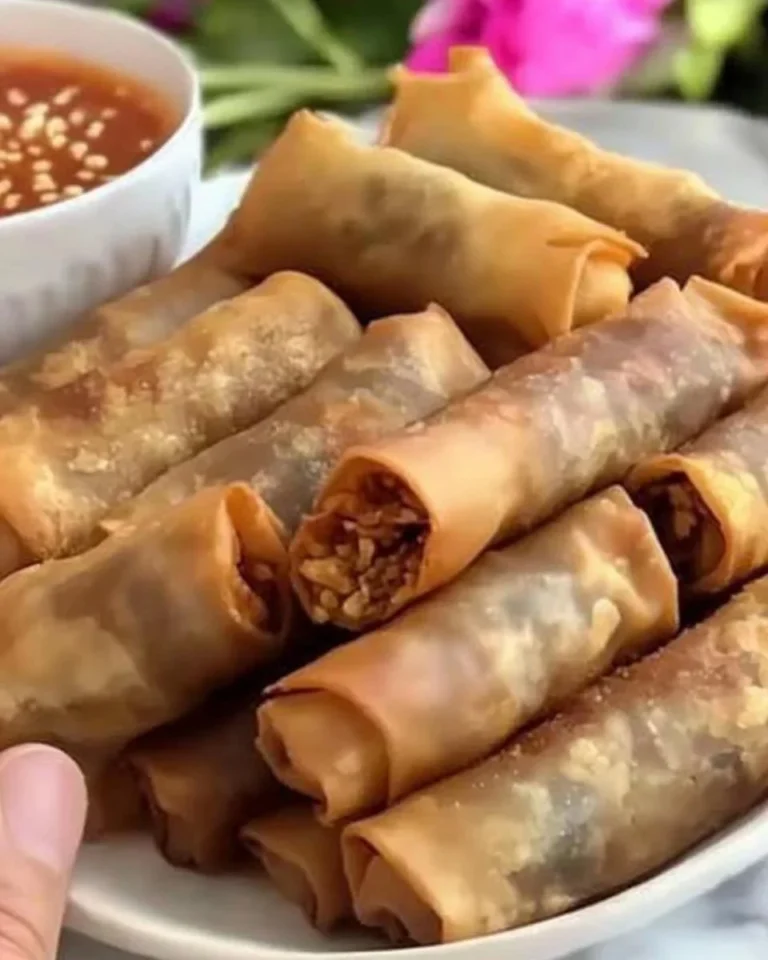 Crispy Filipino Lumpia eggrolls served with dipping sauce