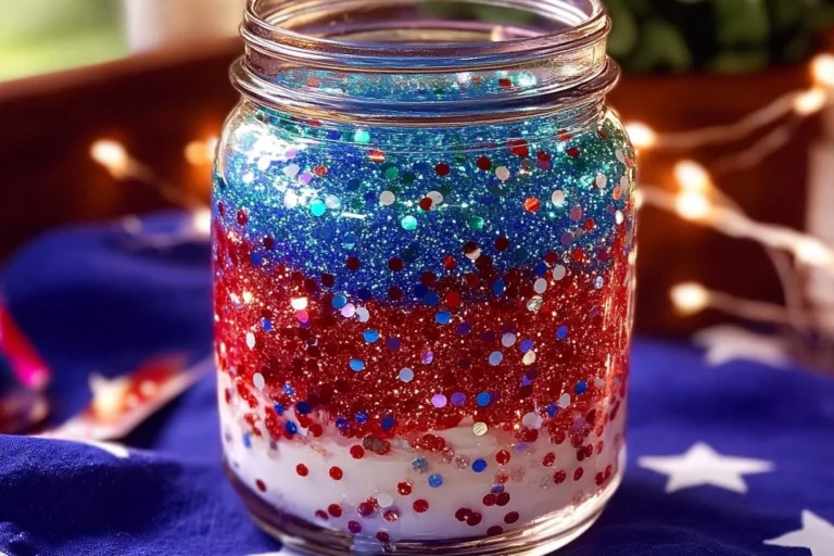 Colorful glitter jar DIY craft for home decor