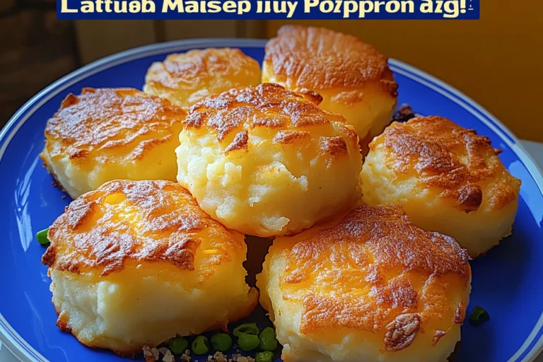 Delicious leftover mashed potato cheese puffs served on a plate