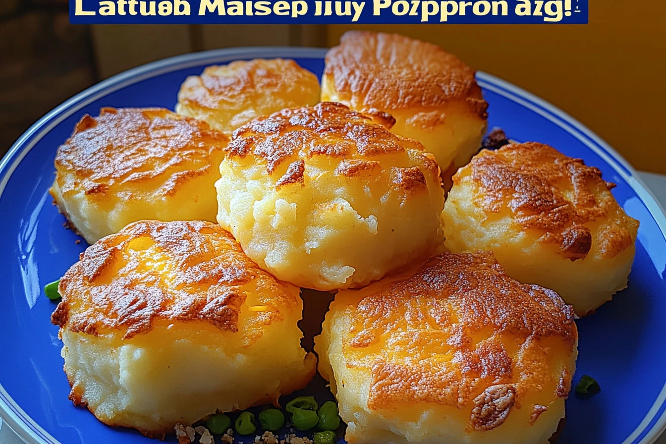 Delicious leftover mashed potato cheese puffs served on a plate