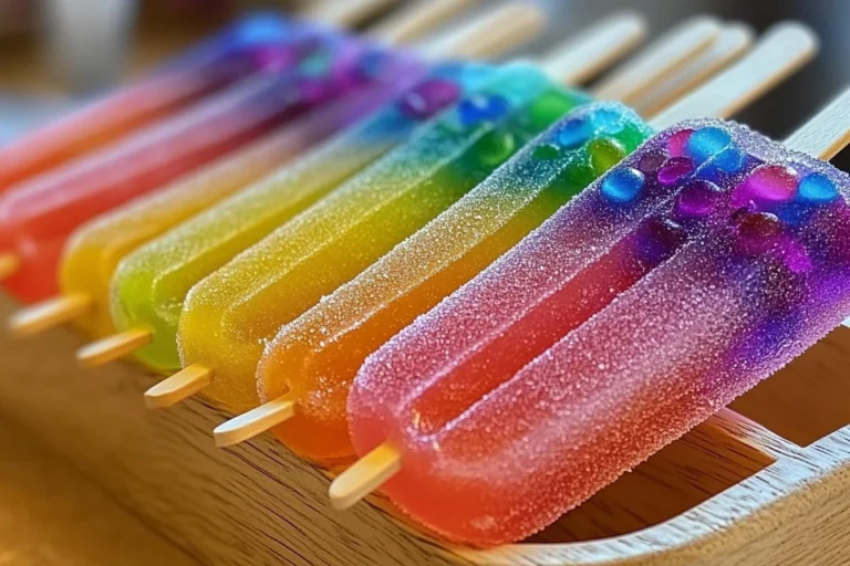 Colorful Rainbow Gummy Tequila Pops for a sweet party treat