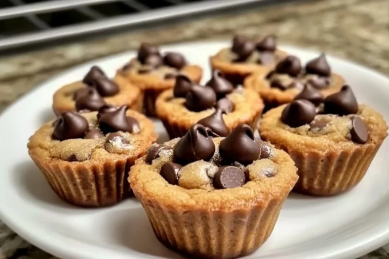 Delicious Reese's Peanut Butter Chocolate Chip Cookie Bites on a plate