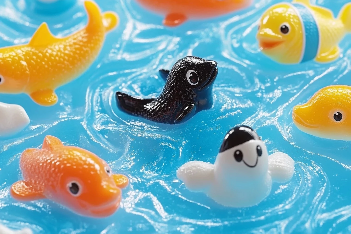 Colorful handmade slime for slime making tutorials and recipes.