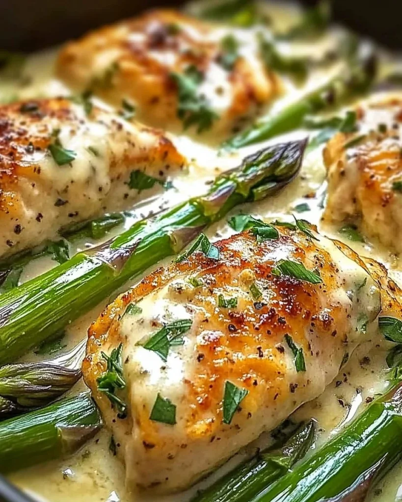 Caesar Chicken with Asparagus