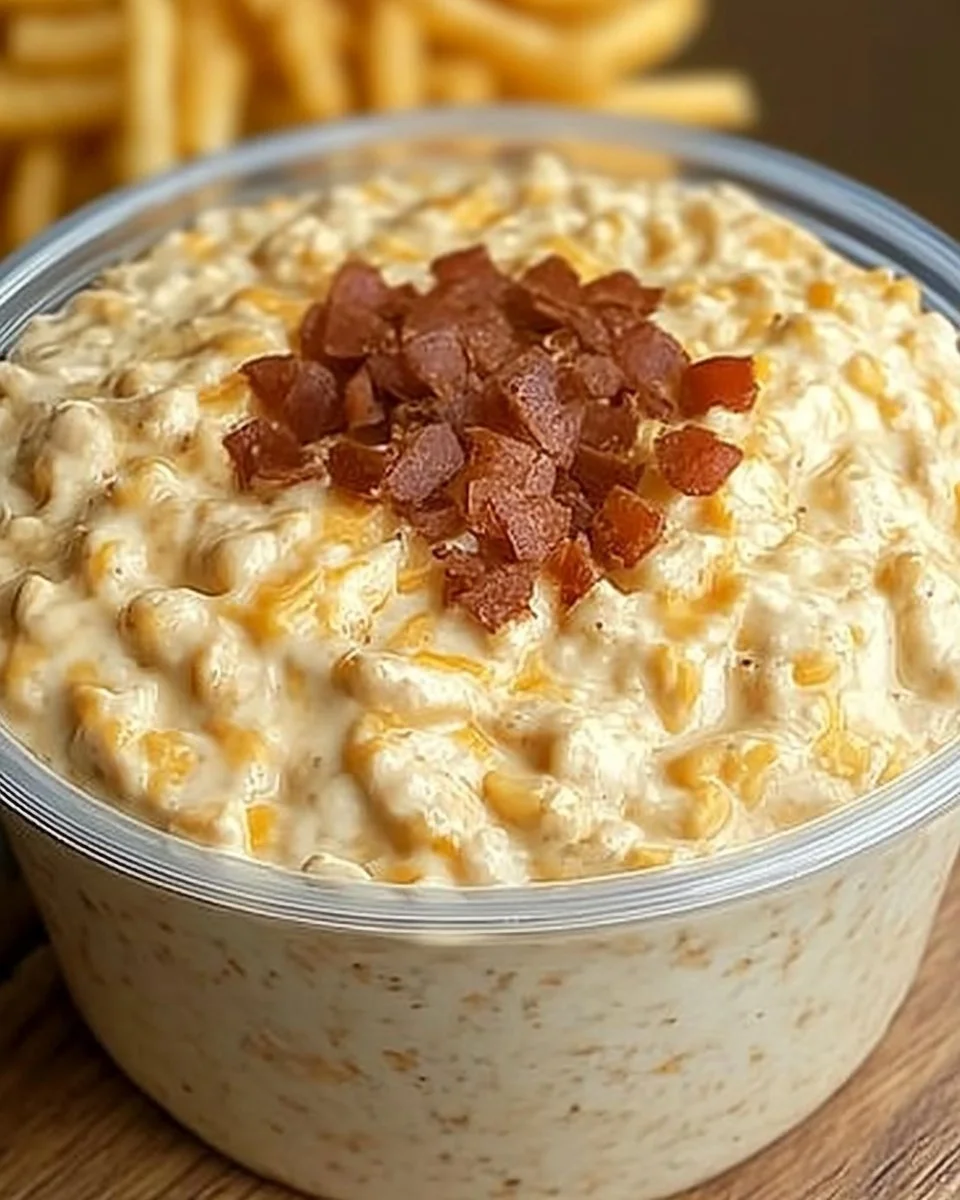 Creamy Cheddar Ranch Dip served in a bowl with vegetables for dipping.