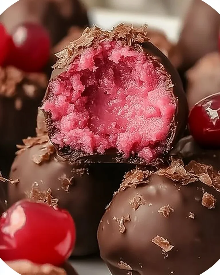 Delicious Cherry Mash Truffles made with cherries and chocolate