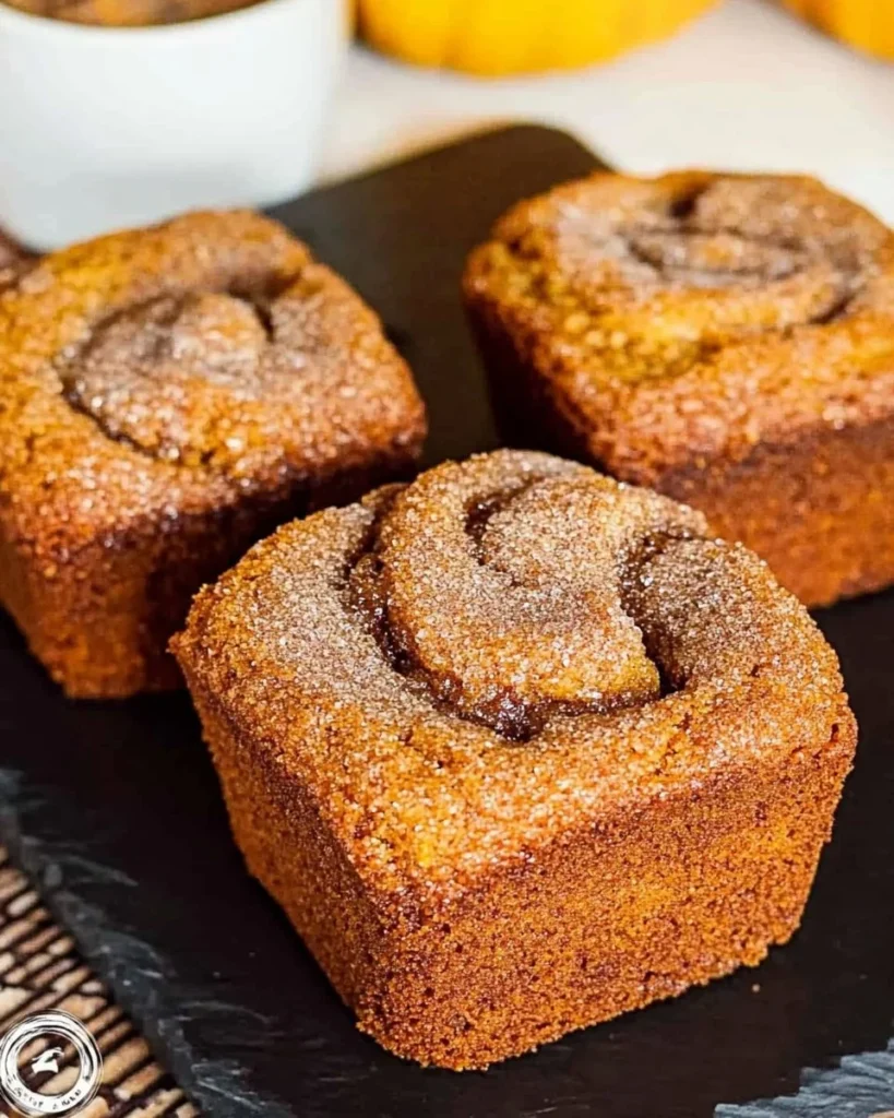 Cinnamon Swirl Pumpkin Bread Mini Loaves