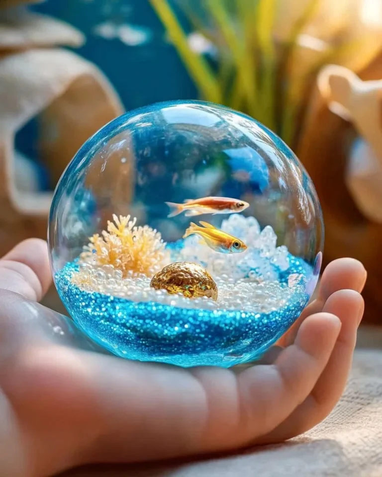 Colorful DIY aquarium sensory gel balls for enhancing fish tank decor