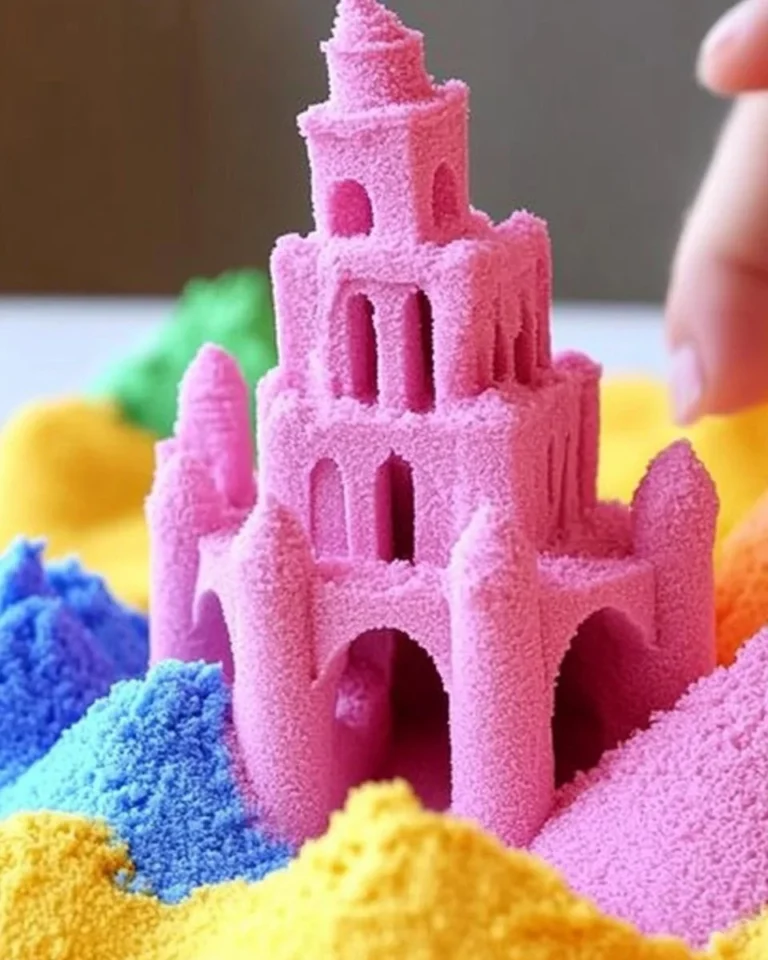 Homemade kinetic sand for creative DIY projects
