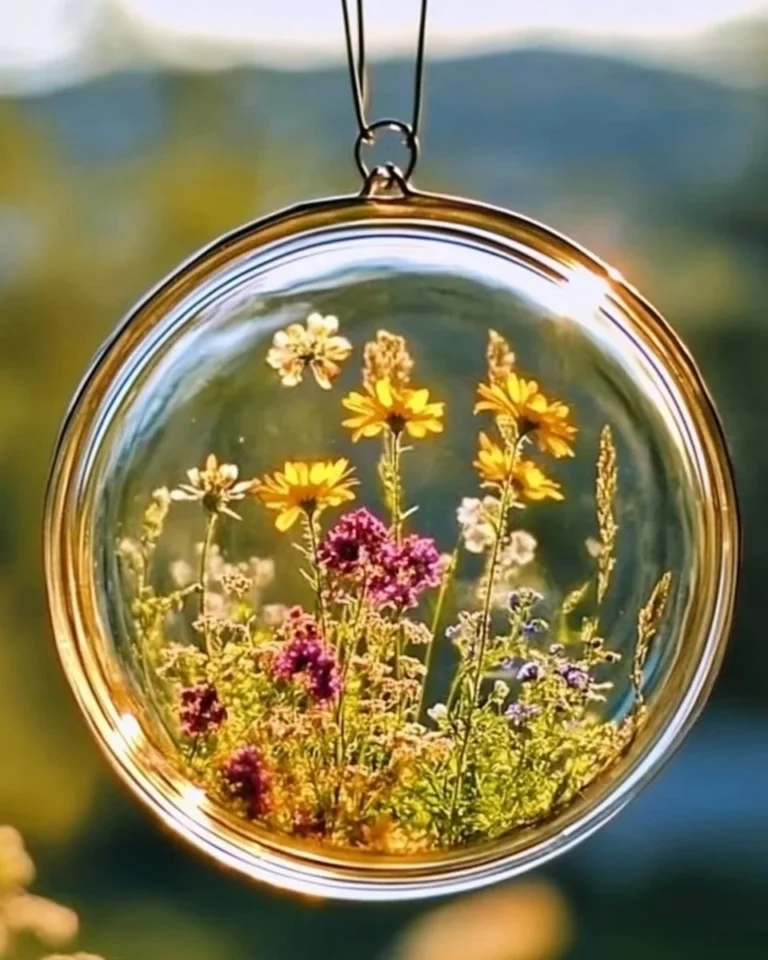 DIY Mason Jar Lid Suncatcher capturing vibrant light and colors