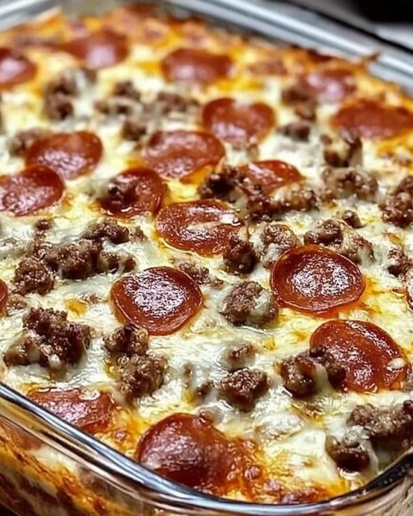 Meat Lovers Pizza Casserole