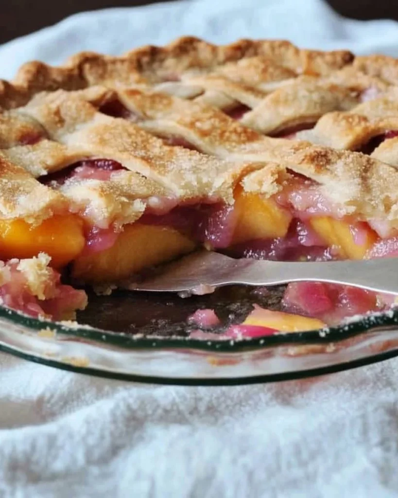 Peach Rhubarb Pie