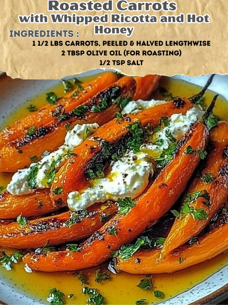 Roasted Carrots with Whipped Ricotta and Hot Honey