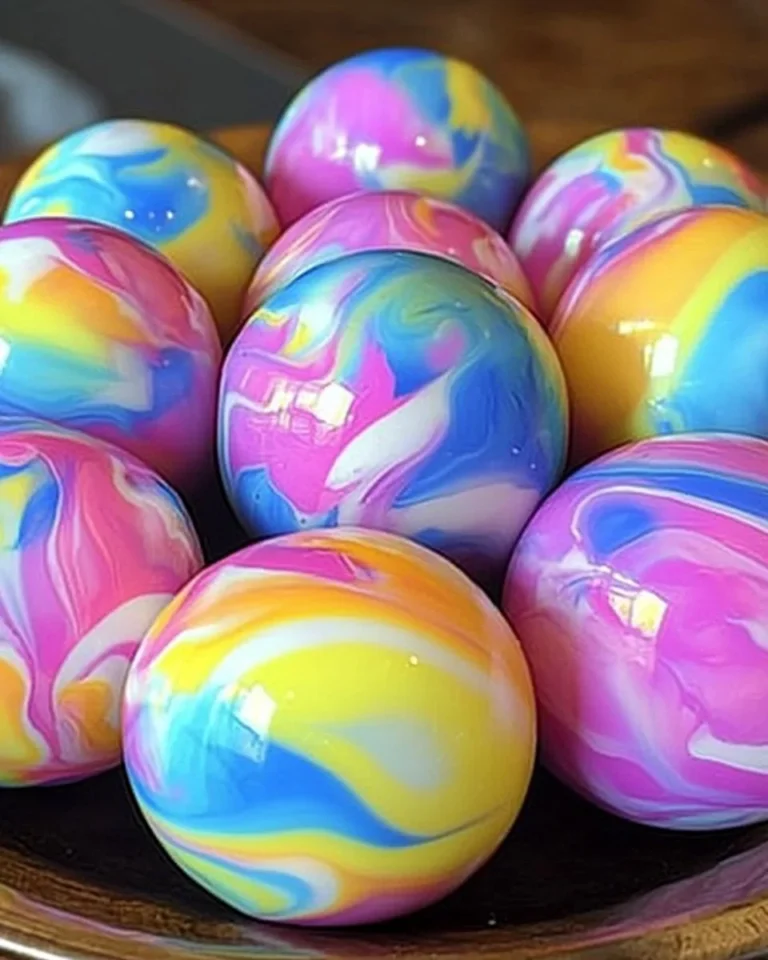 Colorful tie-dye bouncy balls for kids and playful fun