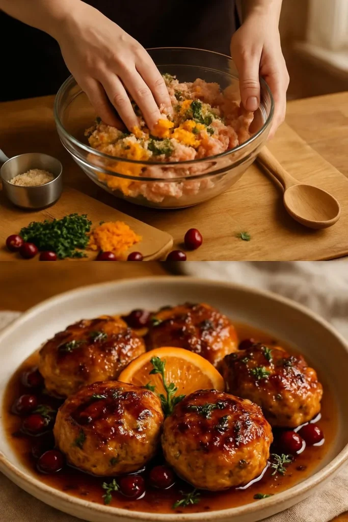 Cranberry-Orange Chicken Meatballs