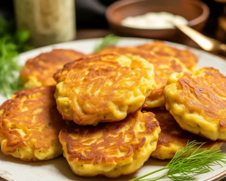 Crispy Amish Onion Fritters served on a plate, showcasing their golden color and texture.