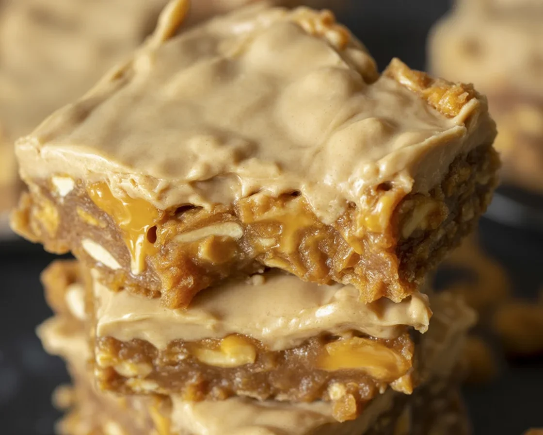 Trisha Yearwood's Butterscotch Bars featuring soft, sweet layers with peanut butter and butterscotch flavor.