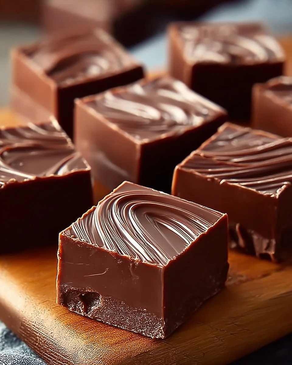 Homemade 3-Minute Fudge on a plate with chocolate sprinkles