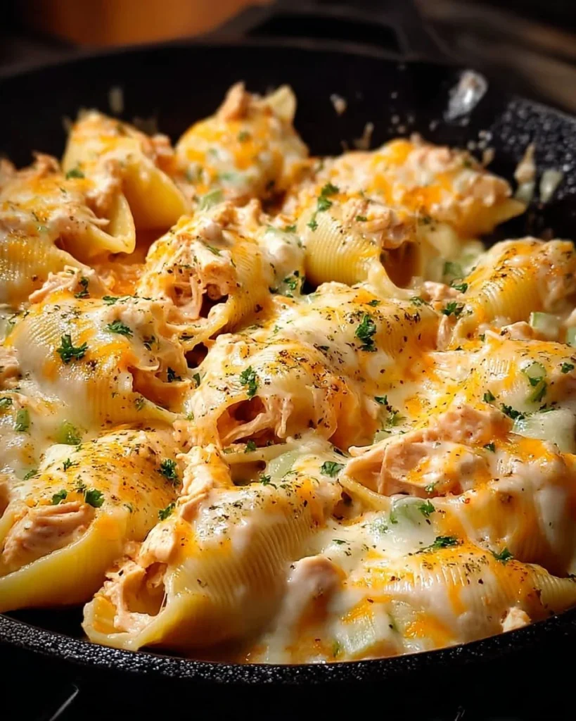 Buffalo Chicken Stuffed Shells