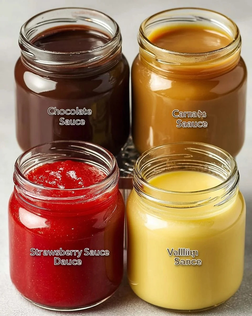 Homemade chocolate sauce drizzled over desserts and fruits.