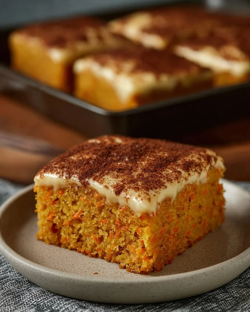 Ciasto marchewkowe z kremem na talerzu