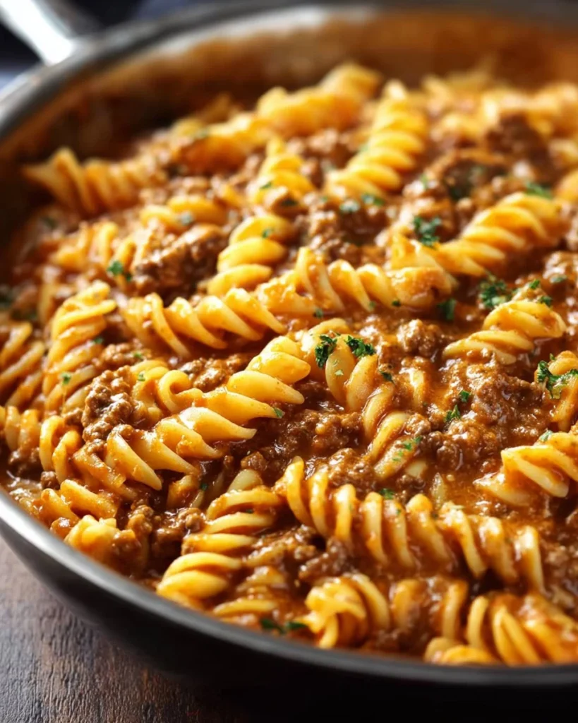 Creamy Hamburger Pasta Bake