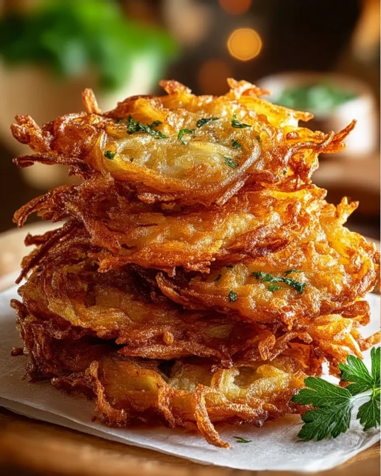 Crispy Amish onion fritters served on a plate, golden and delicious.
