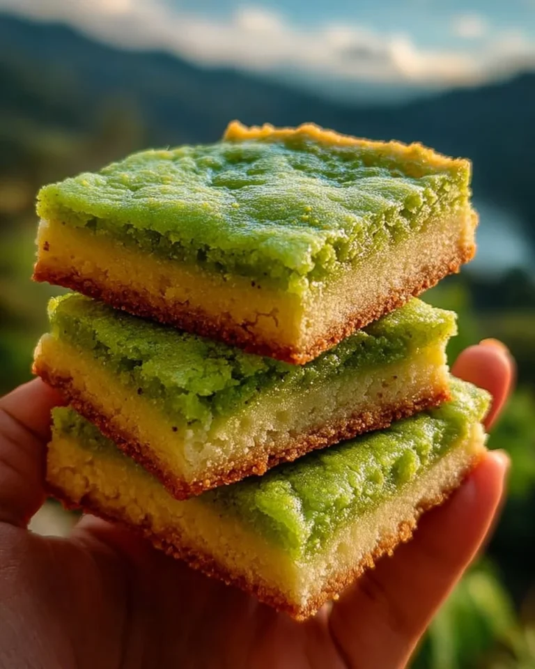 Delicious easy pistachio pudding sugar cookie bars on a plate.