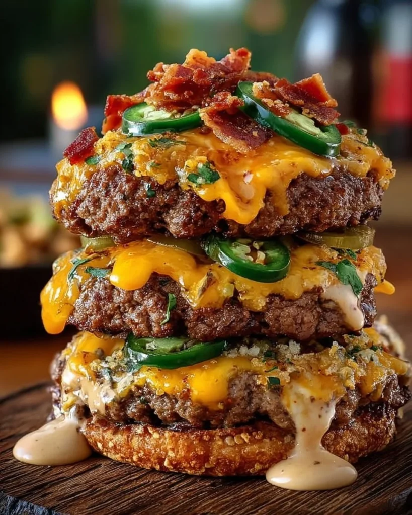 Hellfire Jalapeño Popper Lava Burger Tower