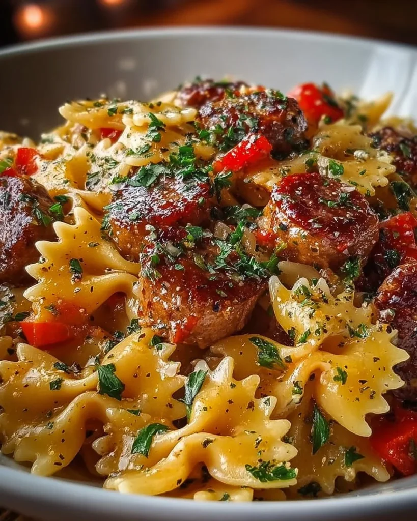 Italian Sausage with Bow Tie Pasta