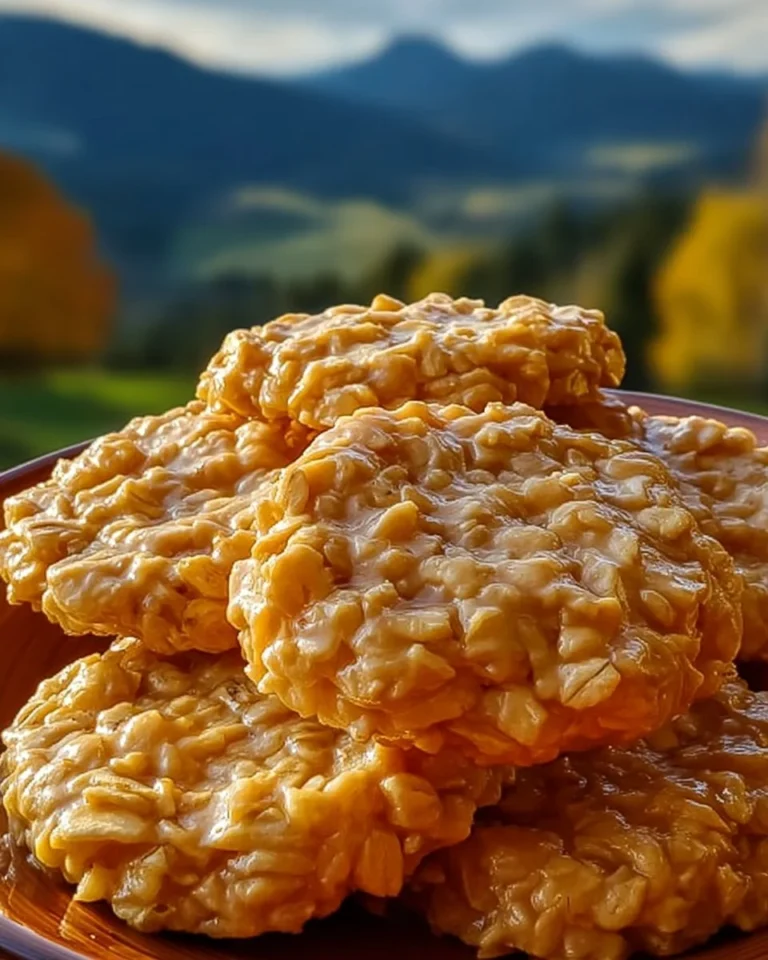 Lemon oatmeal no-bake cookies on a plate, showcasing their delightful texture.