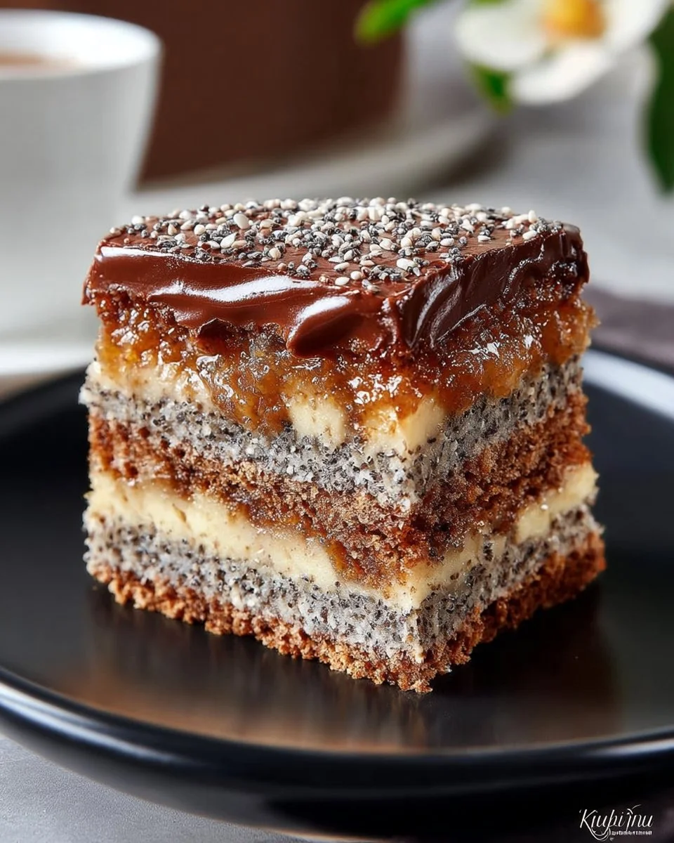 Makowiec Japoński z Musem Jabłkowym - deser pełen smaku i tradycji