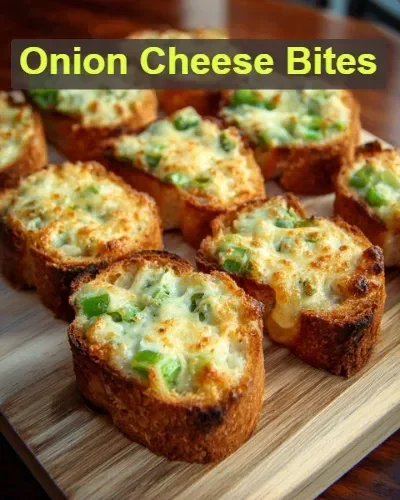 Plate of crispy Onion Cheese Bites served as a party appetizer