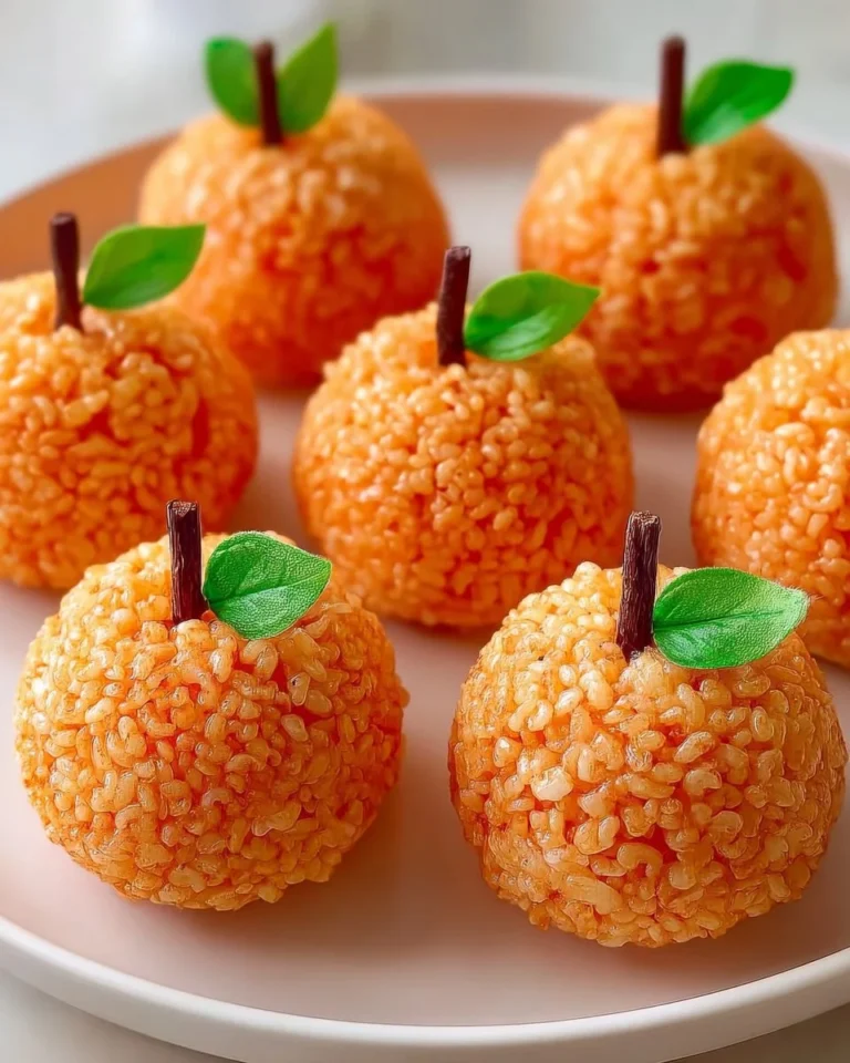 Delicious Pumpkin Rice Krispie Treats arranged on a plate with autumn decorations