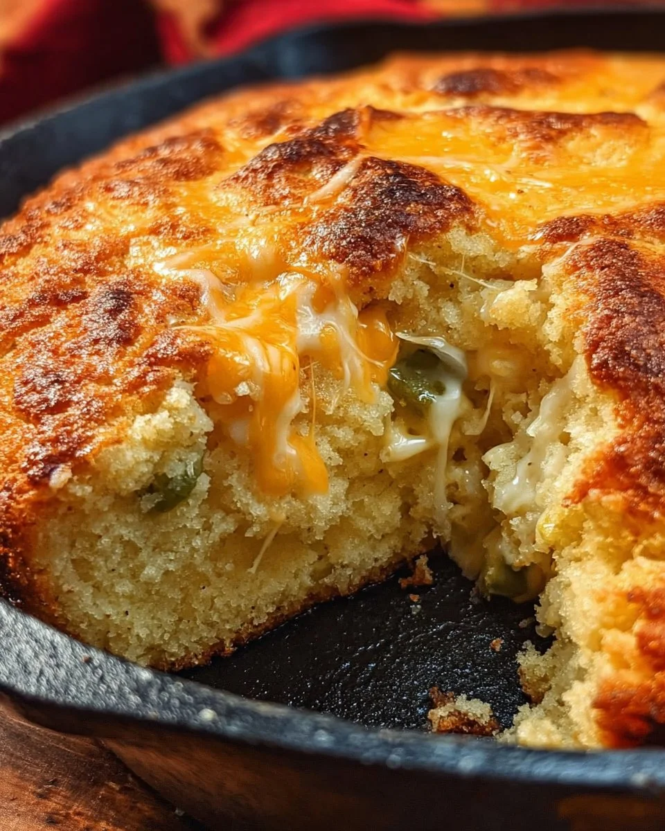 Stuffed peppers filled with cornbread mix, fresh herbs, and spices.