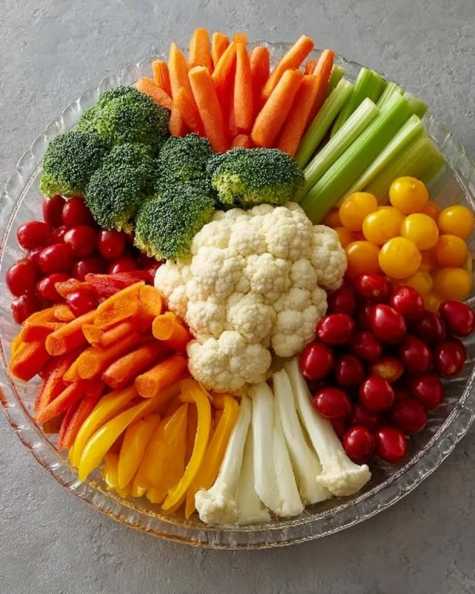 Turkey Veggie Tray with fresh vegetables and turkey slices for a healthy snack