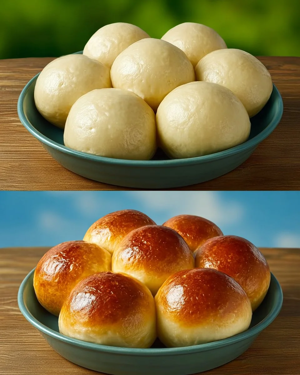 Freshly baked ultra soft milk buns ready to be served.