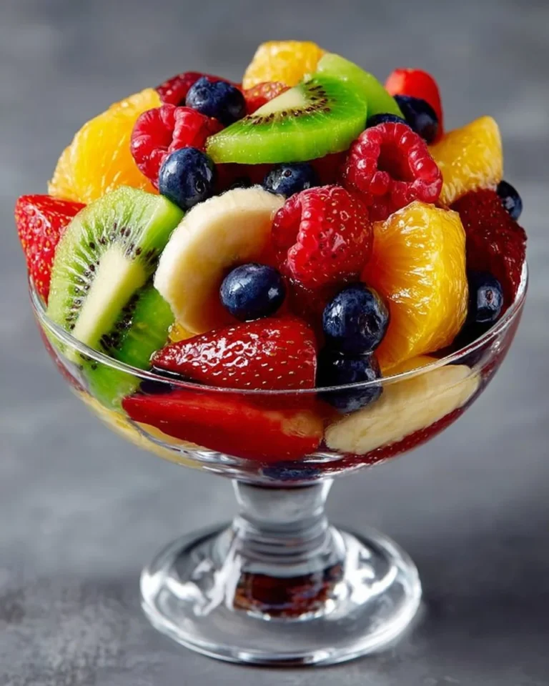Honey Glazed Mixed Fruit Salad with fresh fruits and honey drizzle