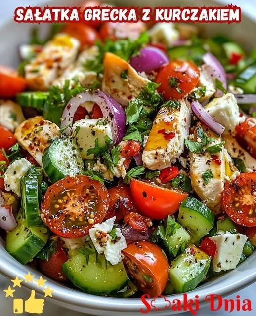Sałatka Grecka z Kurczakiem
