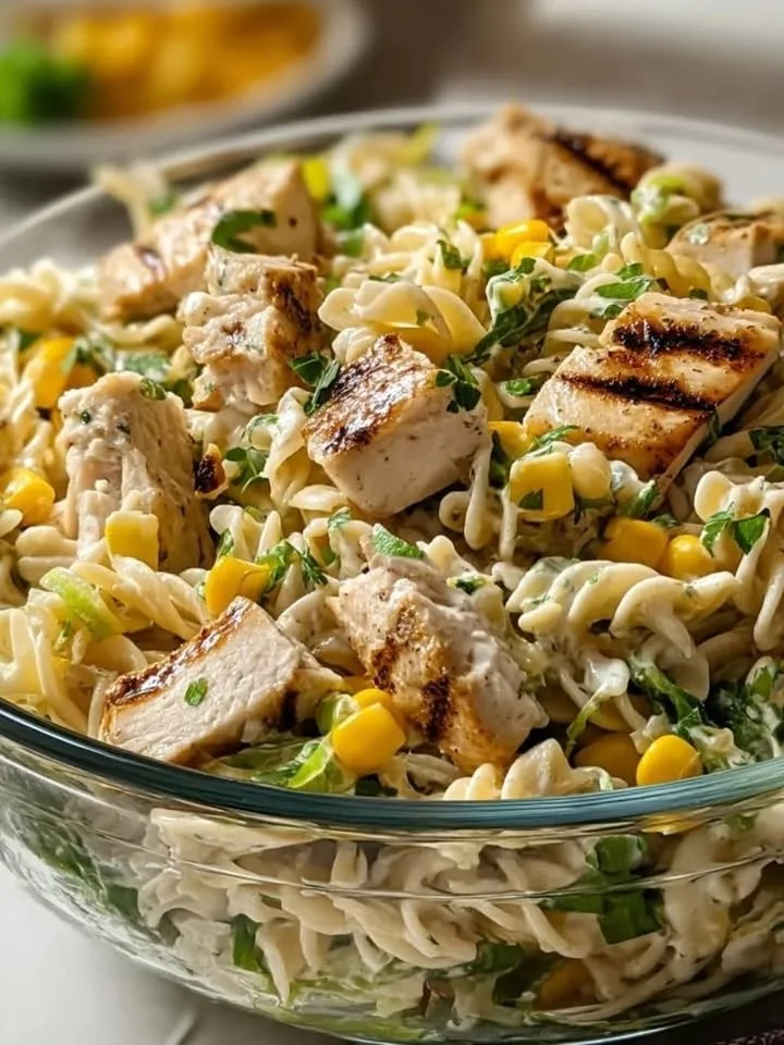 Sałatka z kurczakiem i makaronem