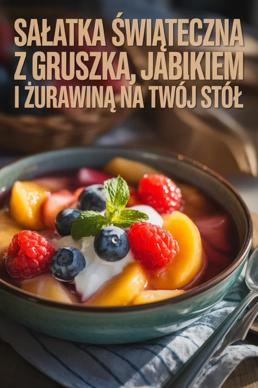 Sałatka Świąteczna z Gruszką, Jabłkiem i Żurawiną na Tw&oacute;j St&oacute;ł