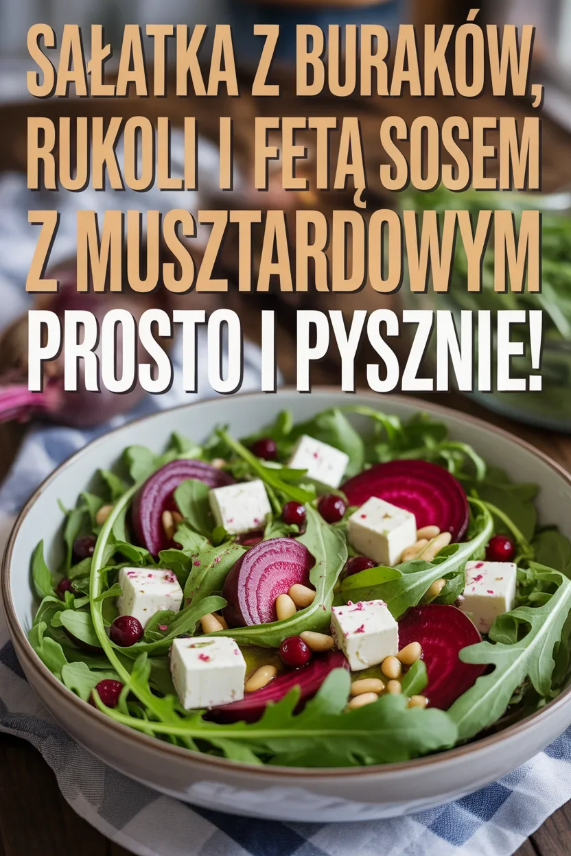 Sałatka z buraków, rukoli i fetą z sosem musztardowym - prosto i pysznie!