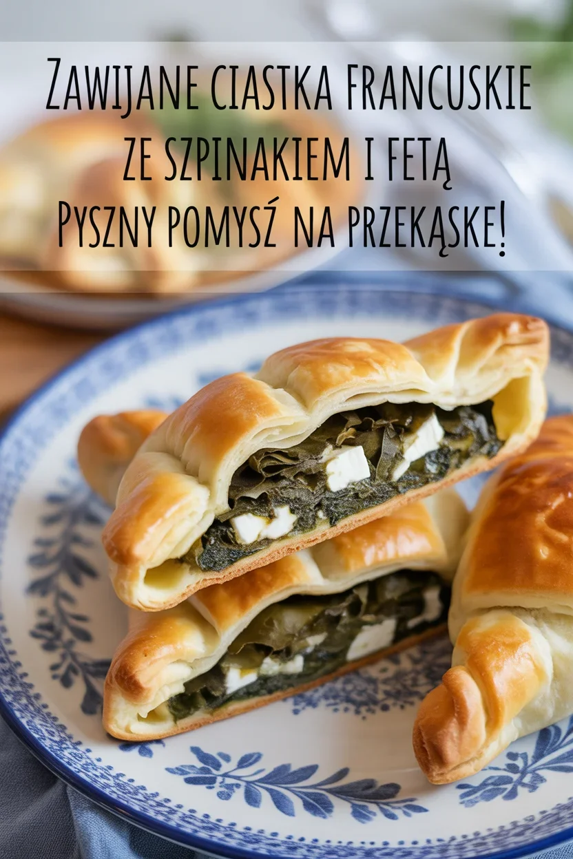 Zawijane ciastka francuskie ze szpinakiem i fetą &ndash; pyszny pomysł na przekąskę!